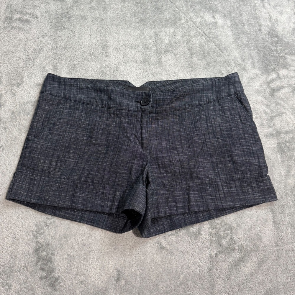 VTG Y2K Twenty One Low Rise Gray Crosshatch Cuffed Shorts Size 28